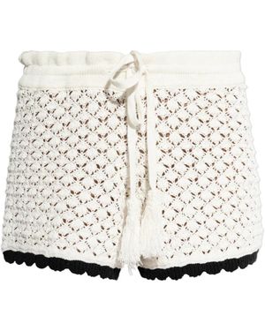 Akep Gehäkelte Shorts - Weiß