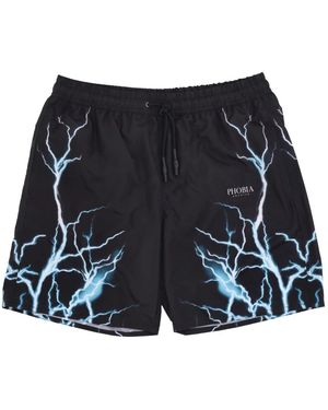 PHOBIA ARCHIVE Badmode ,Zwart ,Polyester Zwemshort - Blauw