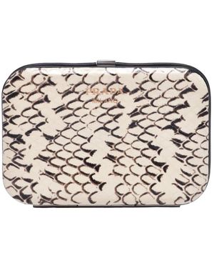 Prada Harter Kartenhalter 100% Leder - Mettallic