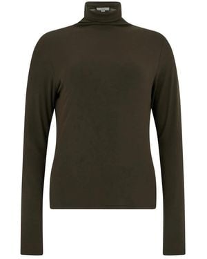 Vince Langarmshirt Mit Hohem Kragen - Grün