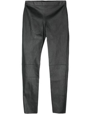JOSEPH Leather Trousers - Grey