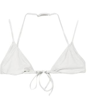 Frankie's Bikinis Moon Triangle Bikini Top - Wit