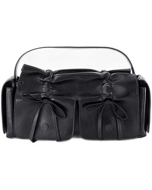 Acne Studios Tassen ,Zwart ,Leer Multipocket Lux Schoudertas