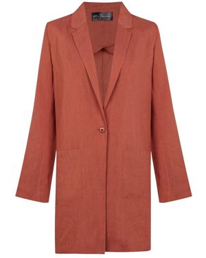 Cortana Jassen ,Rood ,Linnen Elena Jacket