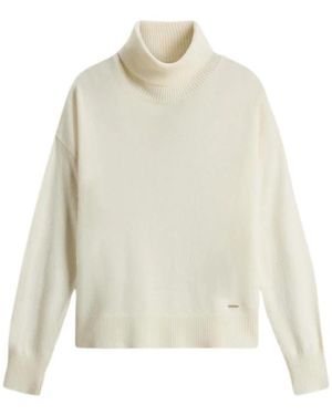 Woolrich Truien & Vesten ,Wol Comfort Wool Cash Turtleneck - Wit