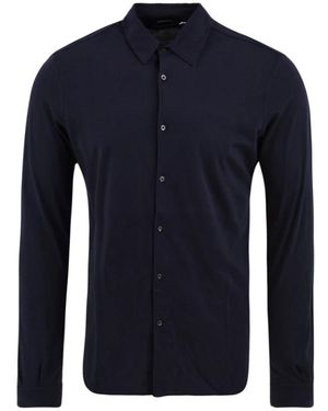 Aspesi Overhemden ,Blauw ,Katoen Cotton Jersey Shirt