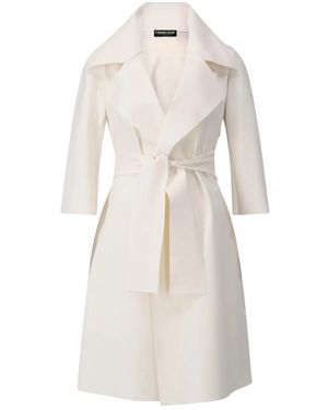 Chiara Boni Belted Coats - White