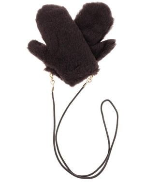Max Mara Ombrato Wollhandschuhe - Schwarz