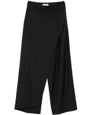 LA PISCINE Wide Trousers - Black