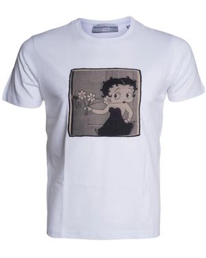 Bastille Tops ,Wit ,Katoen Rive Droite T-Shirt - Blauw
