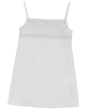 Low Classic Sleeveless Tops - White