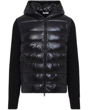 Moncler Vest Met Doorgestikt Voorpand - Zwart