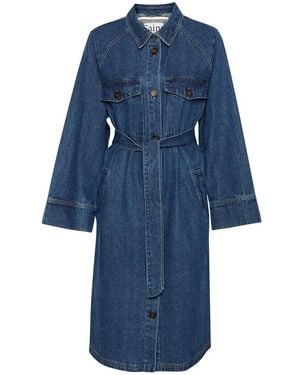 Saint Tropez Single-Breasted Coats - Blu