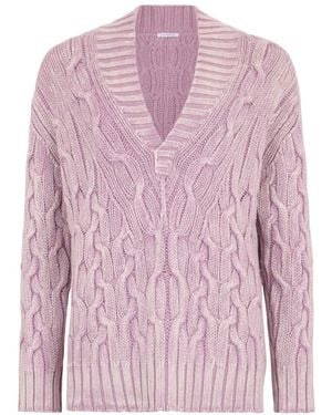 Malo V-Neck Knitwear - Rosa