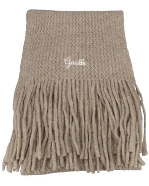 Gaelle Paris Schal Aus Wollmischgewebe Mit Gesticktem Logo - Braun
