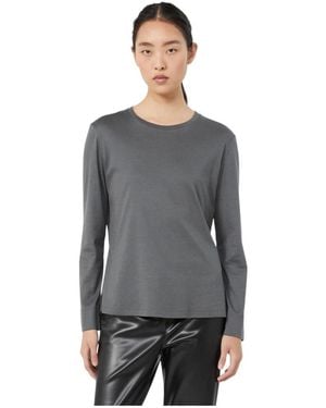 Max Mara Tops ,Grijs ,Katoen Long Sleeve T-Shirt