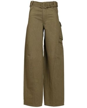 Self-Portrait Wide Jeans - Vert