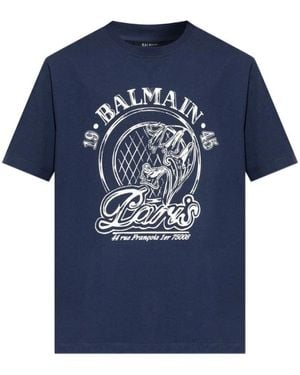 Balmain T-Shirts - Blue