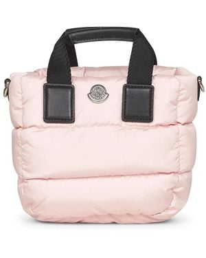 Moncler Roze Nylon Schoudertas Met Leren Details