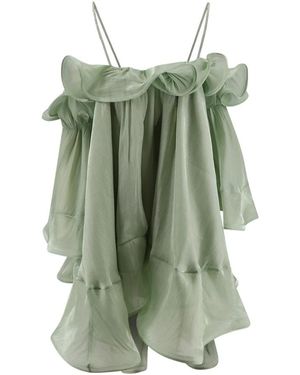 ACTUALEE Kleid Mit Rüschen - Grün