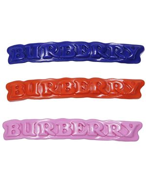 Burberry Haargriff-Set Mit Logo - Blau