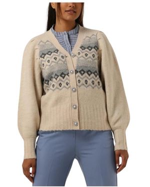 Lolly's Laundry Truien & Vesten ,Veelkleurig ,Wol Laura Cardigan - Naturel