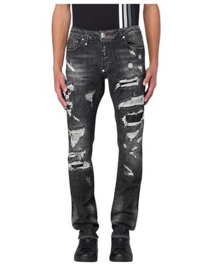 Philipp Plein Slim Fit Jeans - Blue