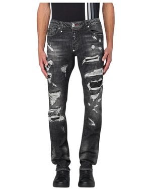 Philipp Plein Slim Fit Jeans - Blue