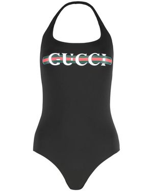 Gucci Badpak Uit Één Stuk - Zwart