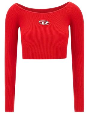 DIESEL Round-Neck Knitwear - Rosso