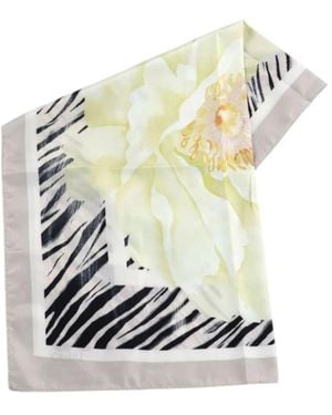 Liu Jo Accessoires ,Veelkleurig ,Silky Scarf - Wit