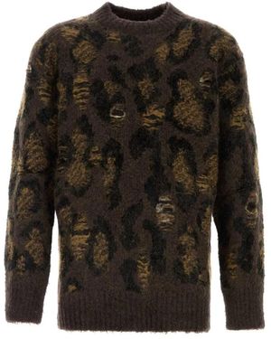 Junya Watanabe Bestickter wollmischpullover - Schwarz