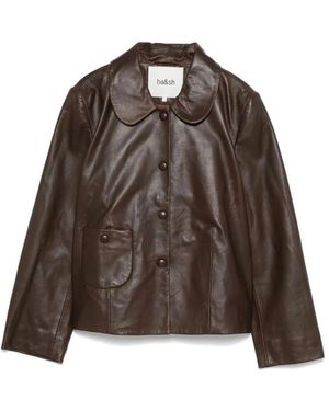 Ba&sh Leather Jackets - Marrón