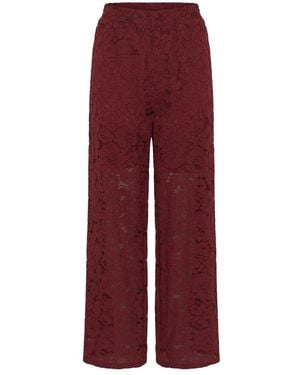 Kaffe Wide Trousers - Rojo