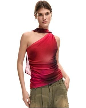 Desigual Sleeveless Tops - Red