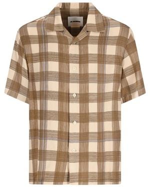 Jil Sander Short Sleeve Shirts - Natural