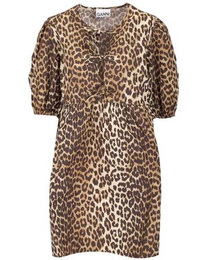 Ganni Short Dresses - Natural