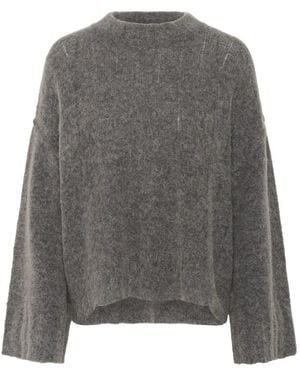 Karen By Simonsen Round-Neck Knitwear - Grijs
