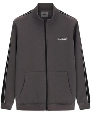 Guess Hoodies & Sweatvesten ,Grijs ,Katoen Maglieria E Felpe Cotone