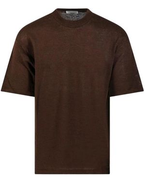 Roberto Collina Girocollo Mc Comfort Fit - Bruin