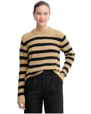 Mos Mosh Mmthora Rundhals-Strickpullover Mit Streifen - Schwarz