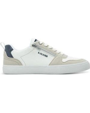 S.oliver Schoenen ,Wit ,Witte Vetersneakers Voor Mannen