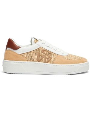 Stuart Weitzman Sw Courtside Logo Sneaker - Natur