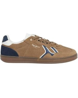 Pepe Jeans Bruine Mix Ball Sneakers