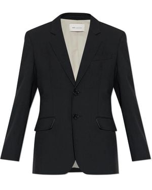 Ami Paris Neuer Gerader, Einreihiger Wollblazer - Blau
