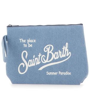 MC2 Saint Barth Tassen ,Blauw ,Denim Aline Pouch