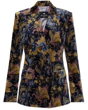 Etro Fluwelen Blazer - Zwart