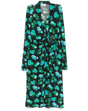 Coperni Schwarzes Kleid Mit Taschen Und Langen Ärmeln - Grün
