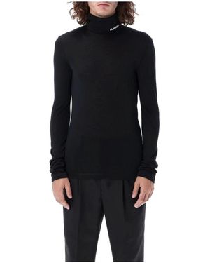 Jil Sander Truien & Vesten ,Zwart ,Wol Turtleneck Sweater