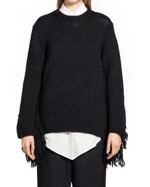Comme des Garçons Round-Neck Knitwear - Black